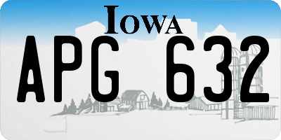 IA license plate APG632