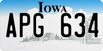 IA license plate APG634
