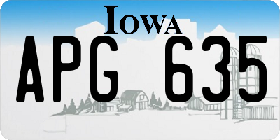 IA license plate APG635
