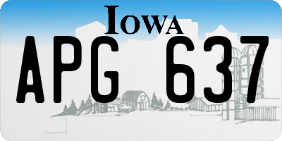 IA license plate APG637
