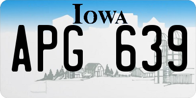 IA license plate APG639