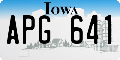 IA license plate APG641