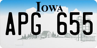IA license plate APG655