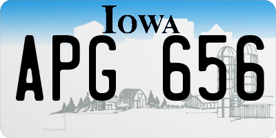 IA license plate APG656