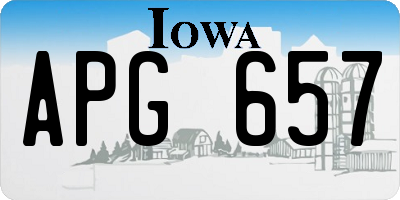 IA license plate APG657