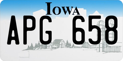 IA license plate APG658