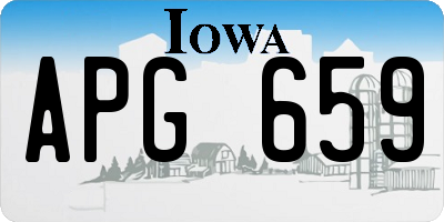 IA license plate APG659