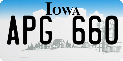 IA license plate APG660