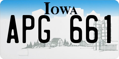 IA license plate APG661