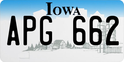 IA license plate APG662