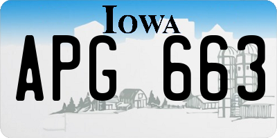IA license plate APG663
