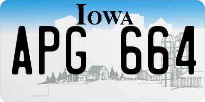 IA license plate APG664