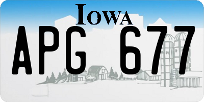 IA license plate APG677
