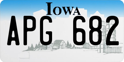 IA license plate APG682