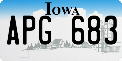 IA license plate APG683