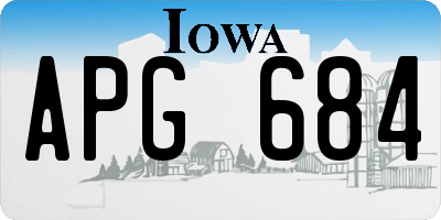IA license plate APG684