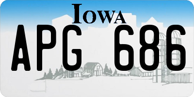 IA license plate APG686
