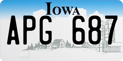 IA license plate APG687