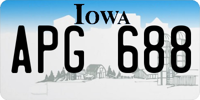 IA license plate APG688