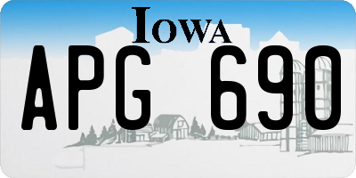 IA license plate APG690
