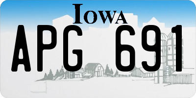 IA license plate APG691