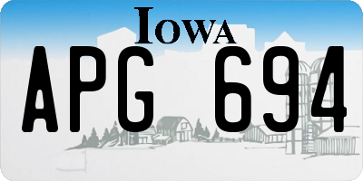 IA license plate APG694