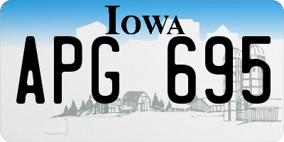 IA license plate APG695