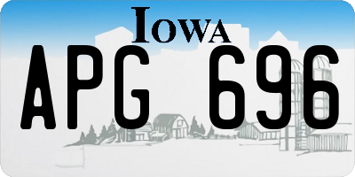 IA license plate APG696