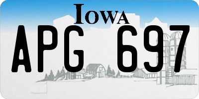 IA license plate APG697