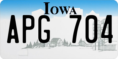IA license plate APG704