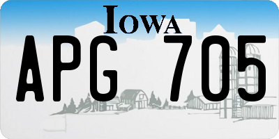 IA license plate APG705