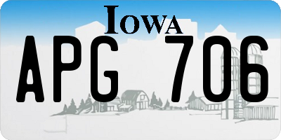 IA license plate APG706