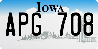 IA license plate APG708