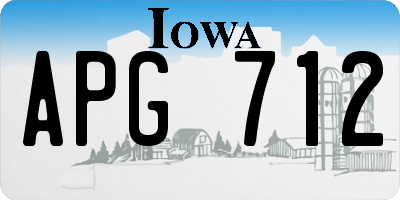 IA license plate APG712