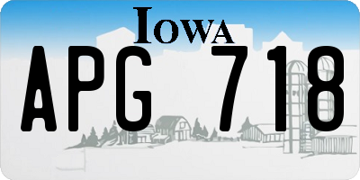 IA license plate APG718