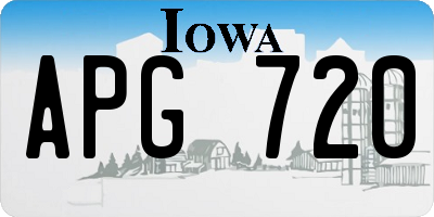 IA license plate APG720