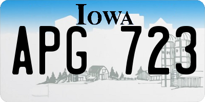 IA license plate APG723