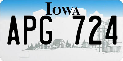 IA license plate APG724