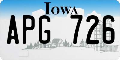 IA license plate APG726