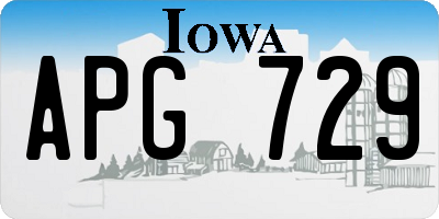 IA license plate APG729