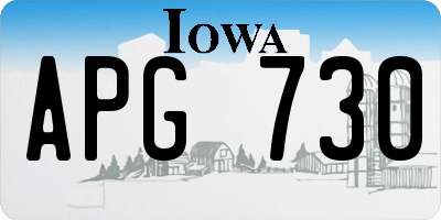 IA license plate APG730