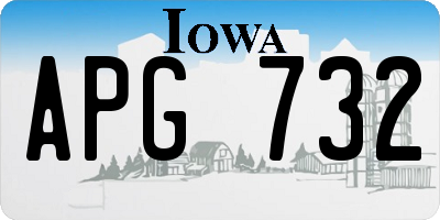 IA license plate APG732