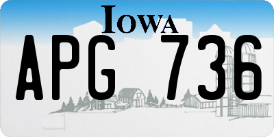 IA license plate APG736