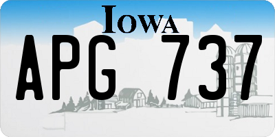 IA license plate APG737