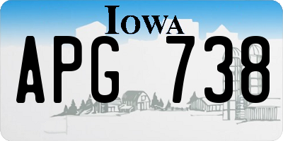 IA license plate APG738