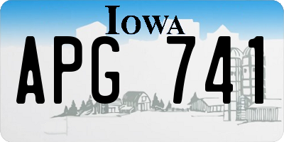 IA license plate APG741