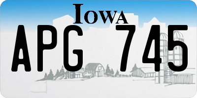 IA license plate APG745