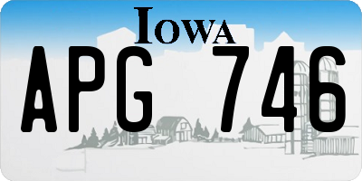 IA license plate APG746