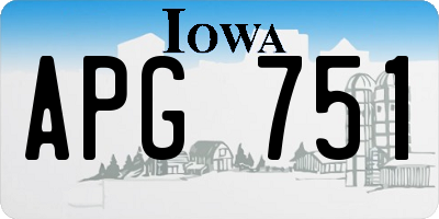 IA license plate APG751