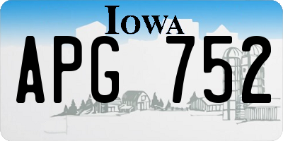 IA license plate APG752